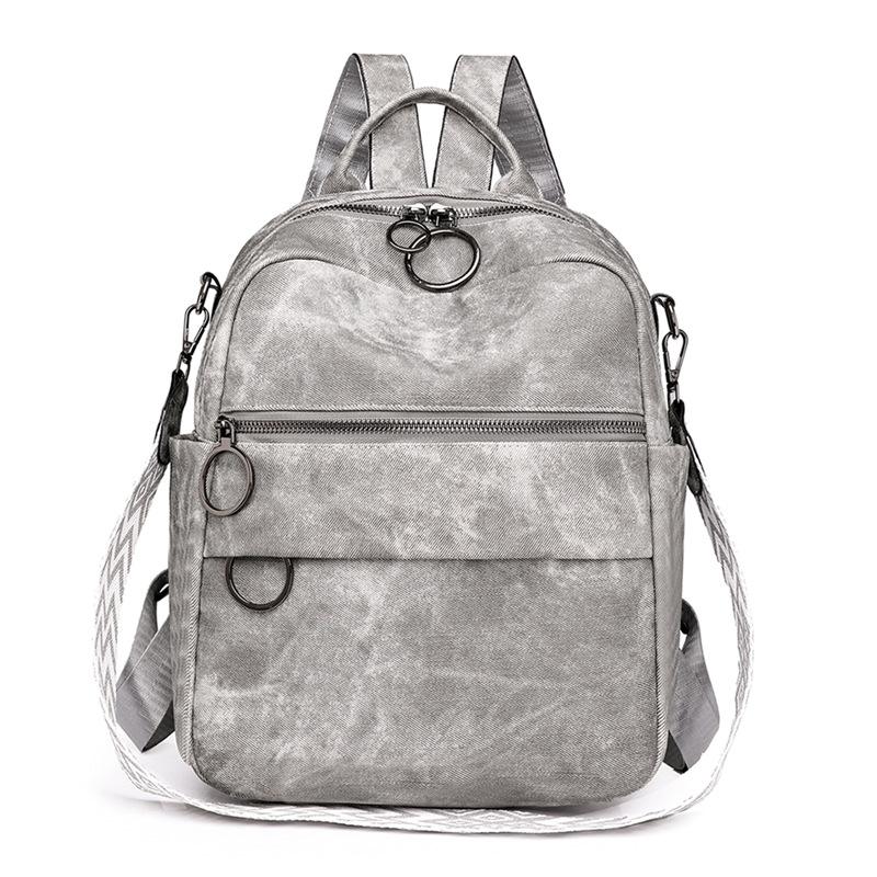 

Женский рюкзак Водоотталкивающий нейлон Легкая сумка через плечо Дорожная сумка серый