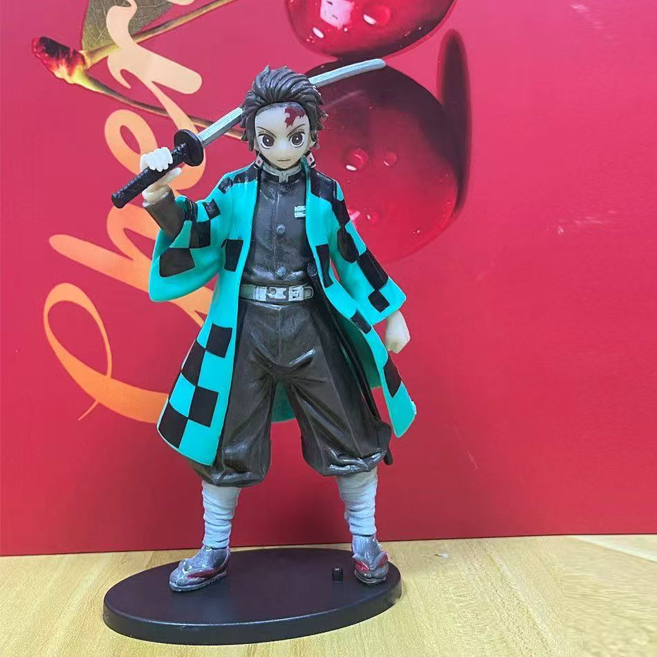 @Anime Demon Slayer Kimetsu no Yaiba Figure Kamado Tanjirou Action Figure Agatsuma Zenitsu Nezuko Warrior PVC Model Toys**