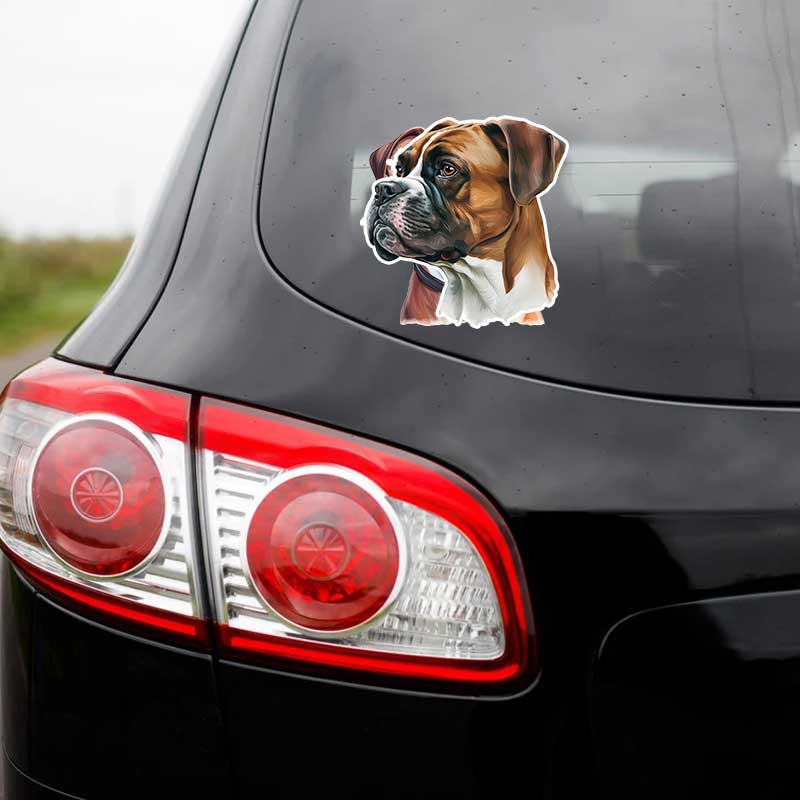 Adesivo per Auto Amante Cane Boxer Tedesco Decalcomania in Vinile Impermeabile Finestrino Posteriore Moto Camper Paraurti Camion Decorazione Laptop Y18