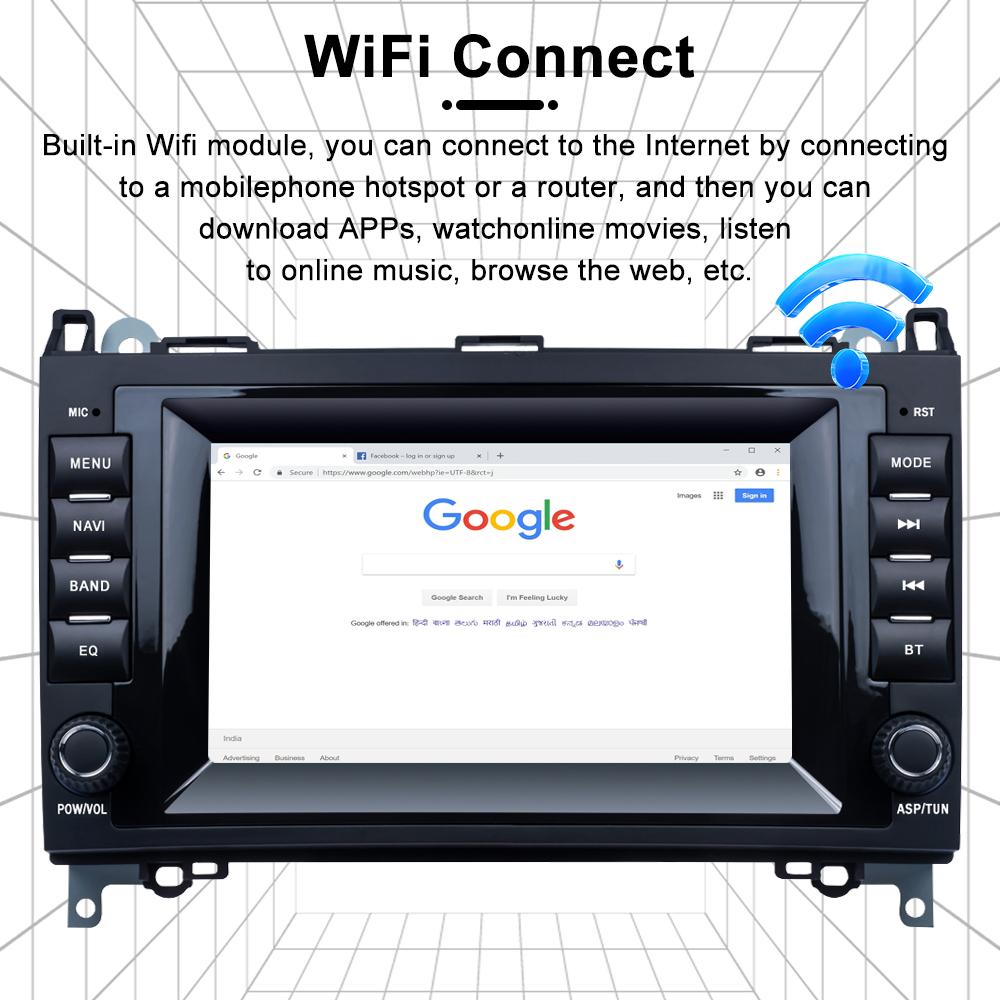 REAKOSOUND Android 2DIN Wireless Carplay AUTO Car Stereo Radio GPS DSP BT Call WIFI Player For Mercedes Benz E Class B200