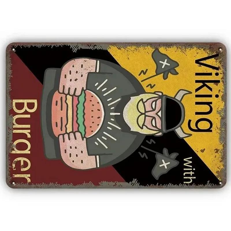 Vintage Metallblechposter Japanisches Sushi Retro Metallblechschilder Poster Platte Wanddeko für Bar Restaurant Café Club Retro Plakette