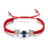Adjustable Woven Evil Eye Lucky Charm Bracelet Fashion Hand Jewelry For Women