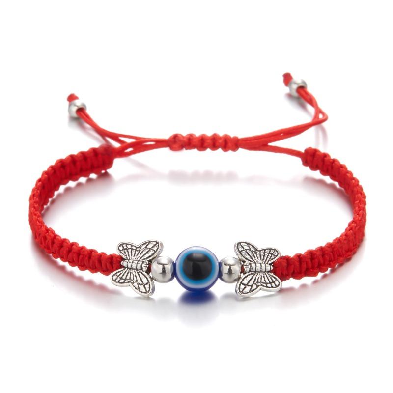 Adjustable Woven Evil Eye Lucky Charm Bracelet Fashion Hand Jewelry For Women
