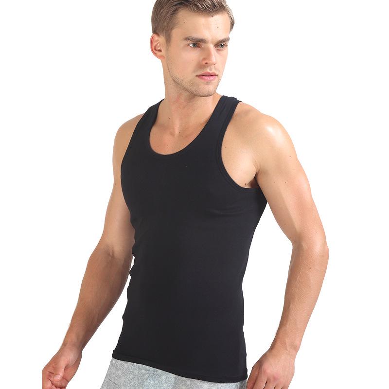 Men's Summer Slim Fit Cotton Sports Tank Top - Sexy Body Shaping Design