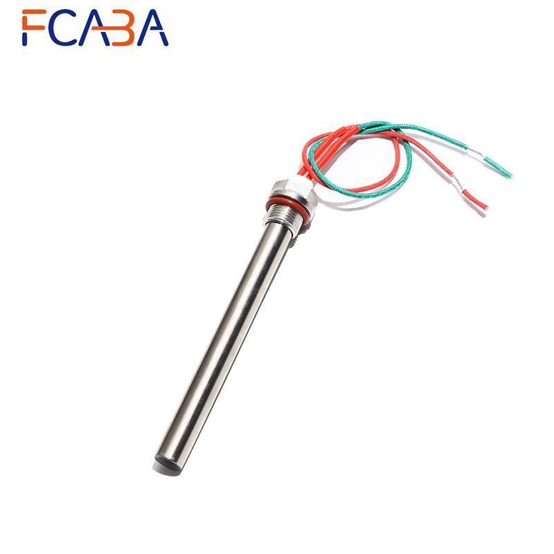 

FCABA 220V DN20 25mm Thread Cartridge Heater Tube 316SS 16x100~215mm Single Head Heater Rod for Sealed Machine 220V