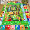 Kids' Farm Play Rug Colorful Animal Farmhouse Pattern Living Room Carpet Soft Non-Slip Road Traffic Mat for Playroom Living Room