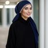 Premium Diamond Cotton Elastic Headband Cap For Woman Muslim Hijab Hat Lady Fashion Instant Scarf Islamic Turban 75*25cm