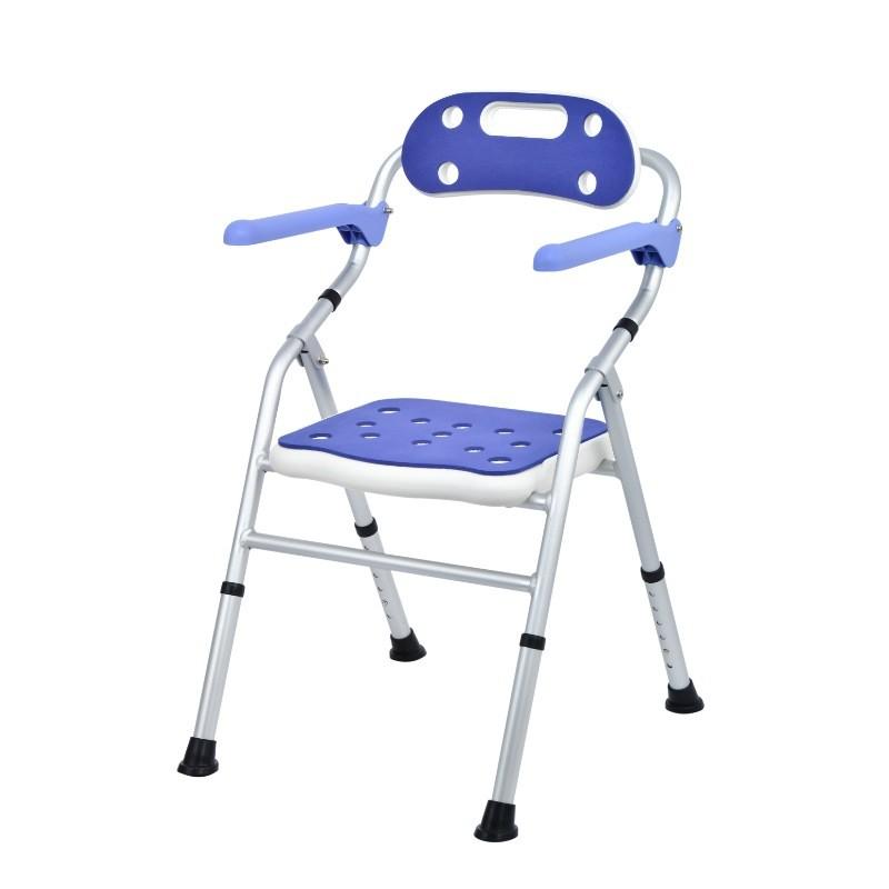Foldable Bathroom Shower Stool Elderly And Pregnant Women Care Shower Equipment Aluminum Alloy Rust Proof Shower Chair