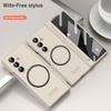 Magnetic Matte PC Hinge Protection Full Body Hard Pen Slot Case & Pen for Samsung Galaxy Z Fold7 / Z Fold6 5 With Tempered Glass