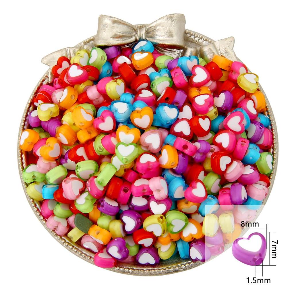 15g/Bag Mixed Color Acrylic Plastic Star Heart Butterfly Flower Beads For DIY Jewelry Making Accessories