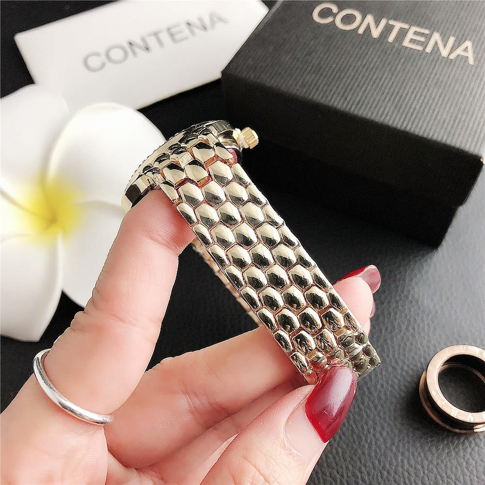 New Women's Wrist Watch Luxury Brand Golden Ladies Quartz Watch Alloy Stainless Steel Female Clock Wristwatches Reloj Mujer