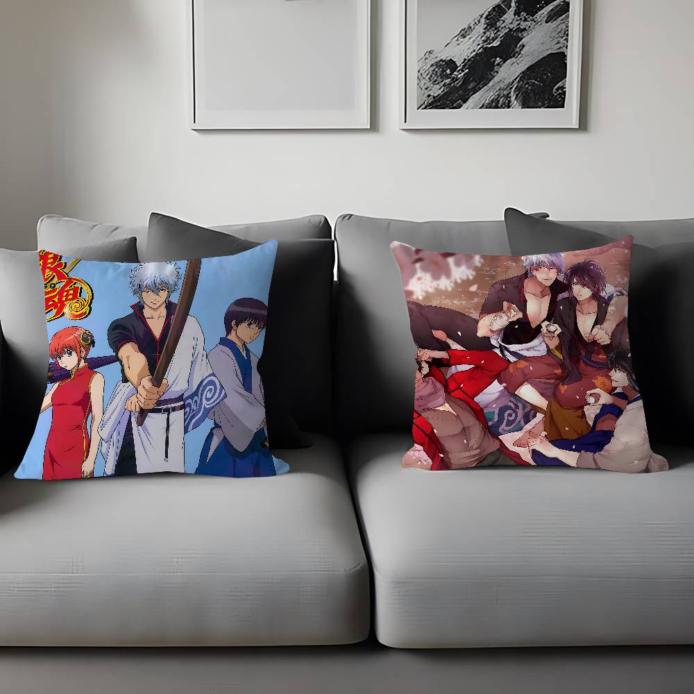 Anime Gintama Pillow Cover Sofa Cushion Cover Home Room Decoration Children Gift