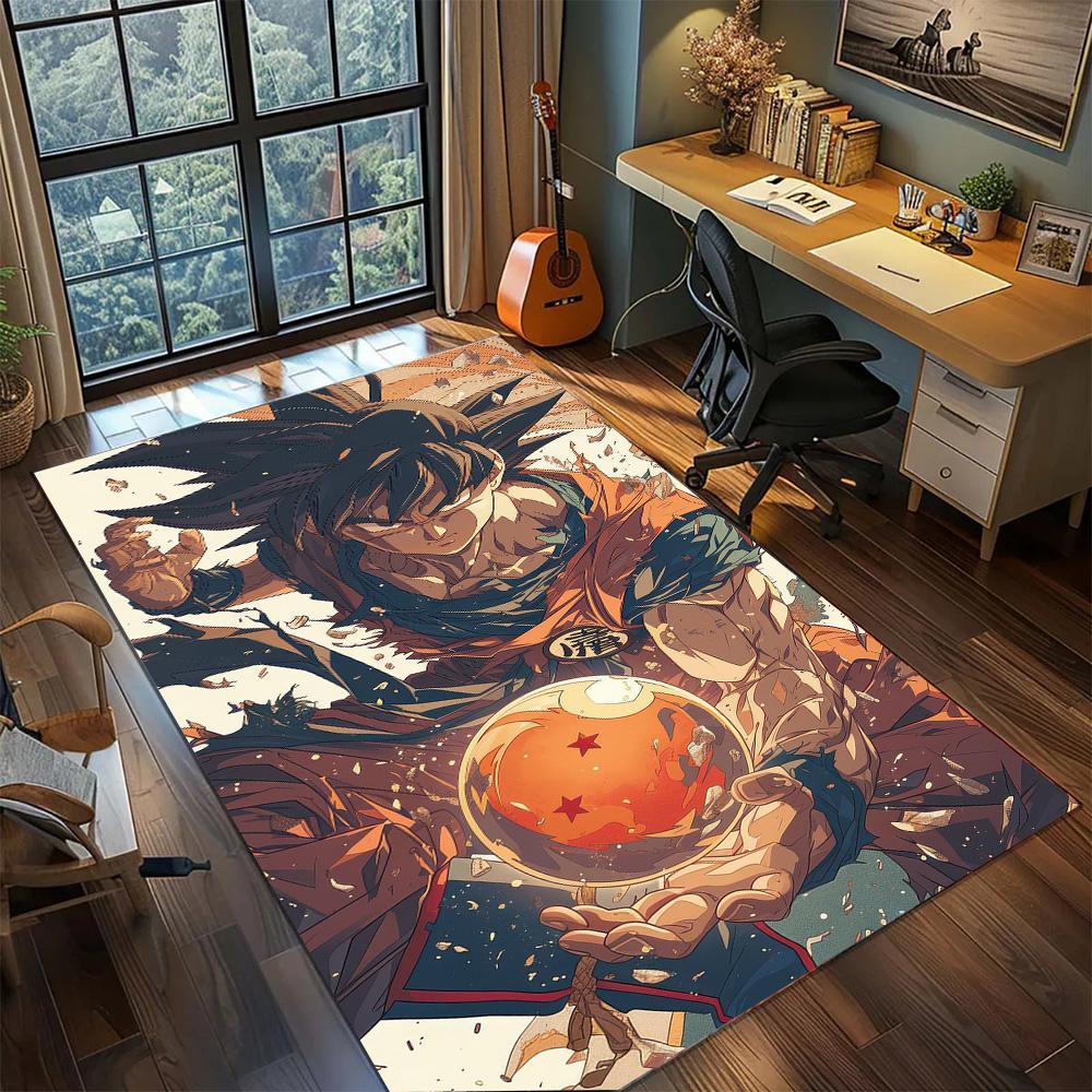 Goku Home Indoor Large Floor Mat, Non Slip Washable Area Carpet Rug Gamer Room Bedroom.-TING