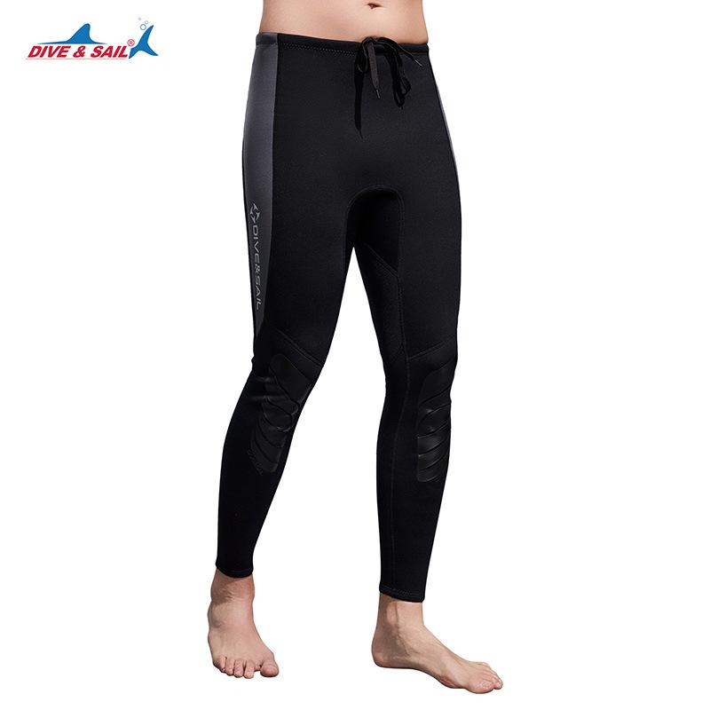 DIVE&SAIL 3MM Neoprene High-Waisted Diving Pants for Cold Protection and Winter Surfing