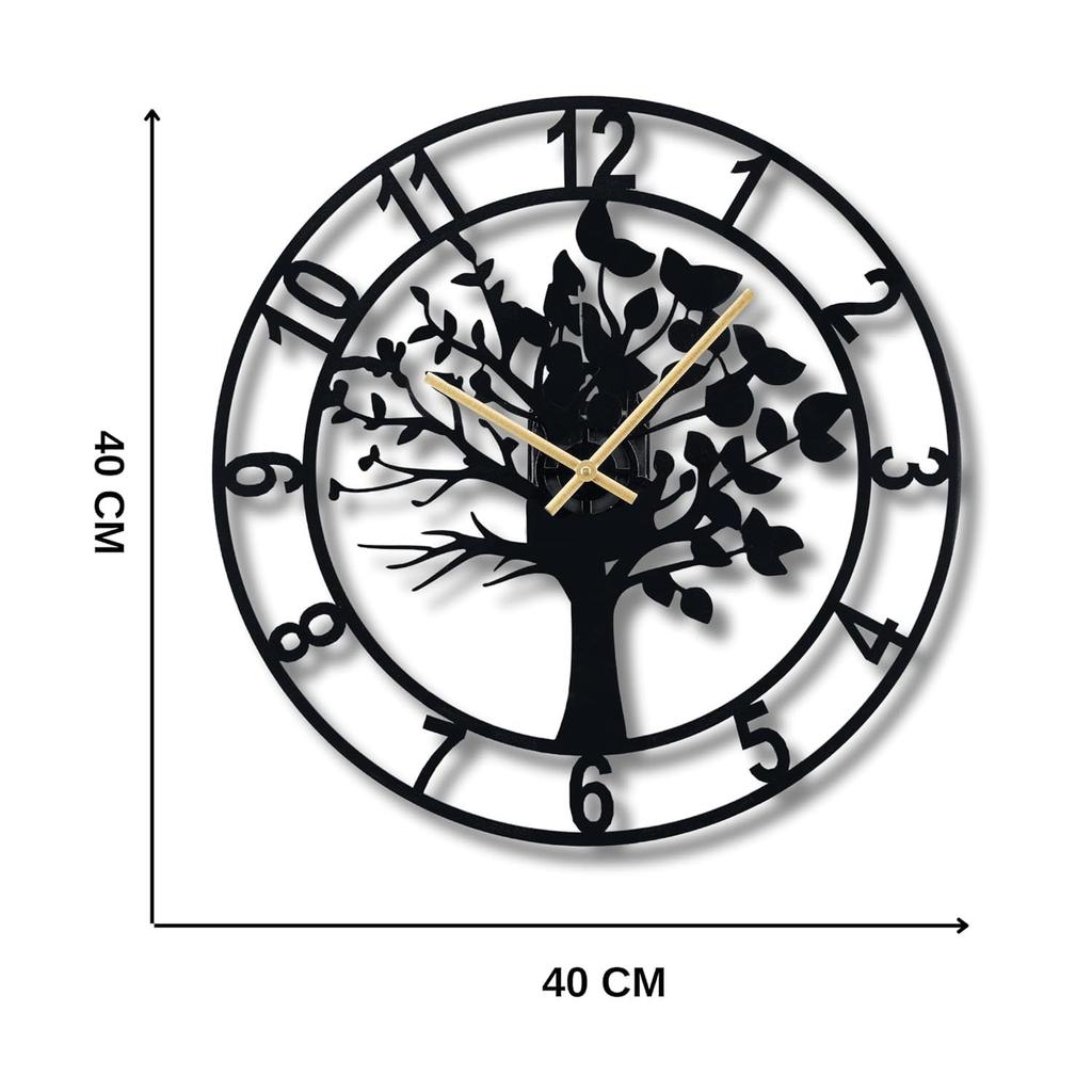 Metallic Analog Wall Clock for Home, Office, Living Room, Bedroom, Kids Room and Kitchen Big Size Stylish Latest Home Decor | (Battery Included)