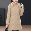 Middle Age Winter Long Coat Female Plus Size Parkas Hooded Elegant Thick Warm Woman Jackets