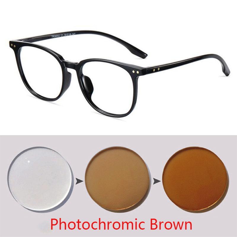TR90 Frame Square Glasses Frame Women Men Blue Light Blocking UV400 Short-sight Eyewear Prescription 0 -0.5 -0.75 To -6.0