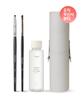 Detail Eyeliner & Eyeshadow Brush Set: 2 Brushes, Mini Cleanser, Slim Case (100000001)