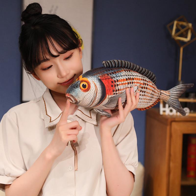 1ks 50-110CM Simulace Ryba Plyšové Hračky Skutečný Život Mořská Ryba Polštář Vycpané Měkké Zvíře Polštář Kreativní Dárek pro Domácí Mazlíčky