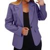 Women Blazer Coats Autumn Winter Pocket Notched Single Button Slim OL Workwear Business Coat