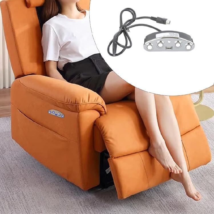 Power Recliner Switches with USB Charging Port Electric Sofa Recliner Switches Chair Lift Controller Replacement Button