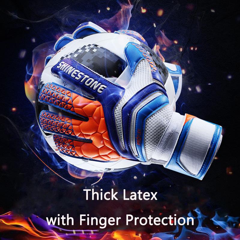 Men Professional Soccer Goalkeeper Gloves Finger Protection Goal Thickened Latex Football Gloves for futbol futebol Goalkeeper