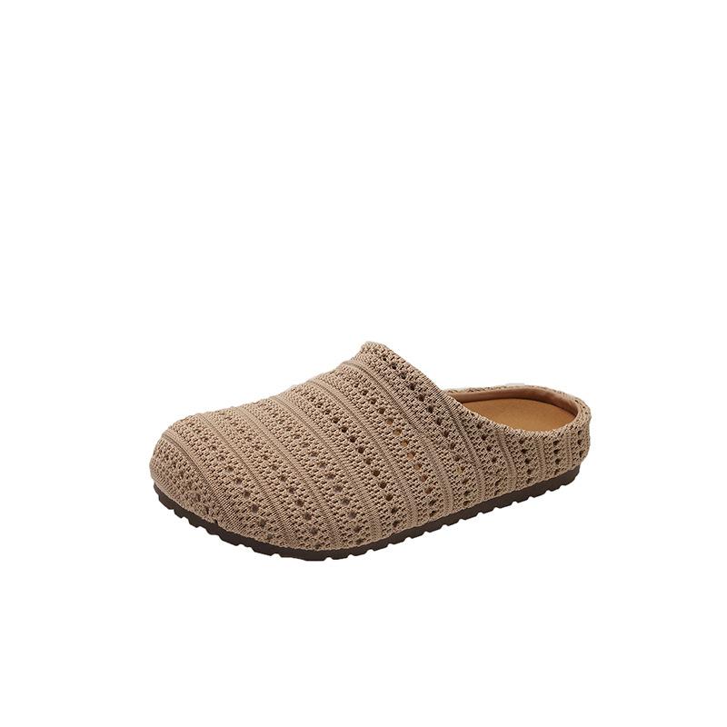 Niche Retro Flat-bottomed One-foot Half-slippers Casual Shoes Single Shoes Summer French Women's Shoes