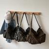 Camouflage Canvas Tote Bag With Leopard Pattern And Zipper Closure For Casual Outings