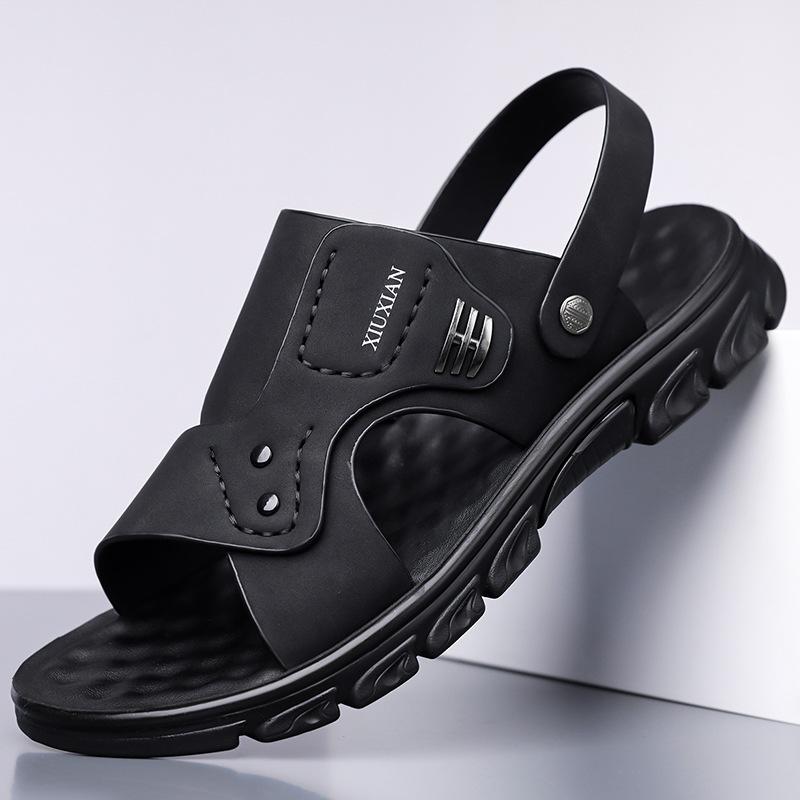 Summer beach shoes, sandals, waterproof and non-slip soft soles, daily casual shoes, men's dual-purpose cool slippers, one piece 2025