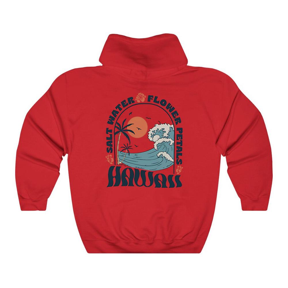 Hawaii Surf Hoodie Ocean Beach Hooded Sweatshirt Siesta Beach Pullover Trendy VSCO Coconut Aesthetic Hoodies Tumblr Sweatshirts
