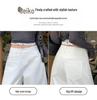 Women's High-Waisted Wide-Leg Denim Jeans - Bamboo White, Spring 2026