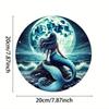 Vintage Nautical Sea Fairy Moon Tin Sign Metal Wall Art Plaque