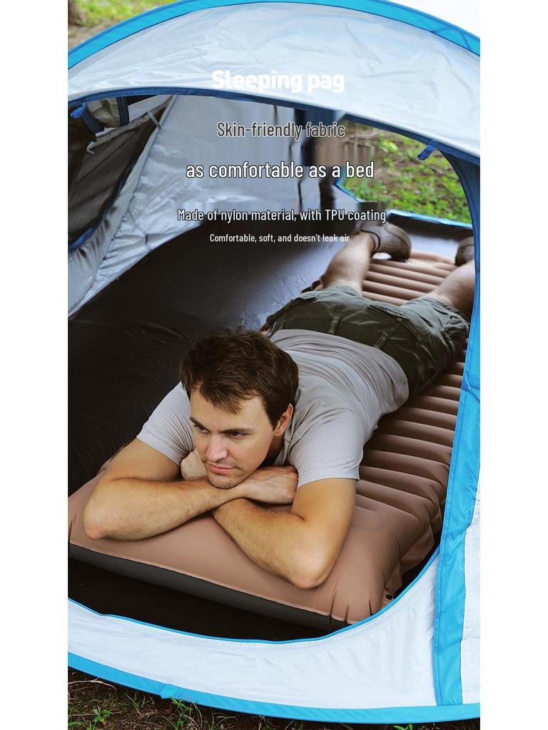 Portable TPU Inflatable Mattress with Foot Pump - Ideal for Camping, Beach, and Picnics