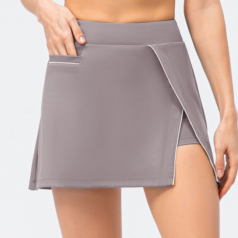 Export New Arrival Sports Skirt Fake Two-Piece Anti-Emptied Pantskirt Loose Casual Yoga Running Skirt Tennis Skirt