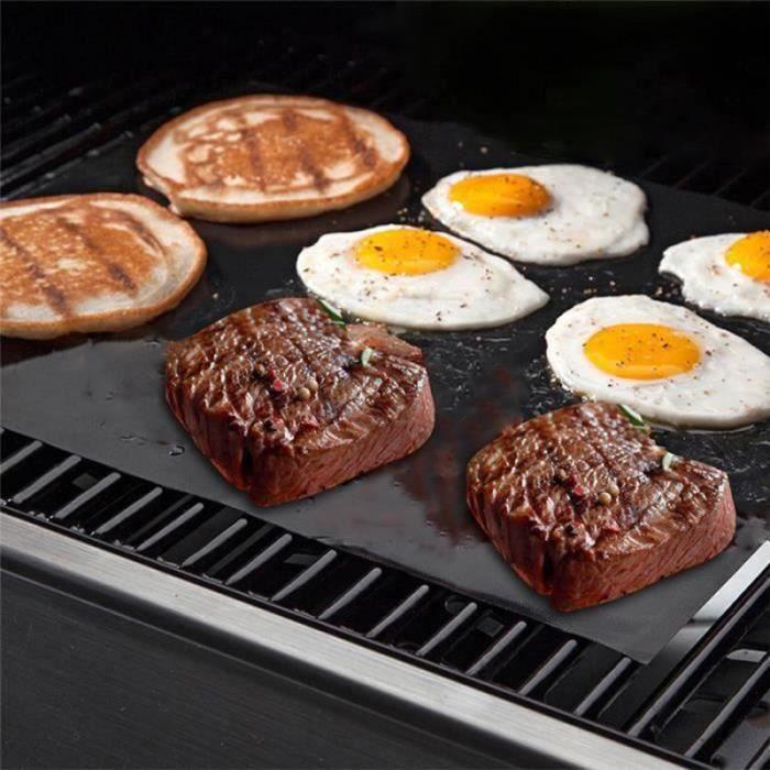 BAKING SHEET - OVEN MAT - BAKING CLOTH 5 Pcs Set Reusable Barbecue Grill Mat Pad Plate Hot Plate Portable