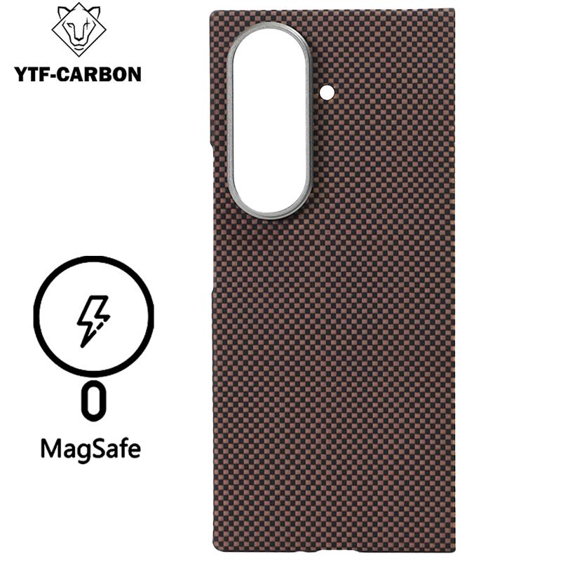 YTF dla Samsung Galaxy Z Fold 7 Etui z włókna węglowego aramidowego Pokrowiec Kevlar Ultra-cienki Fold6 Lekkie Etui ochronne Etui W26