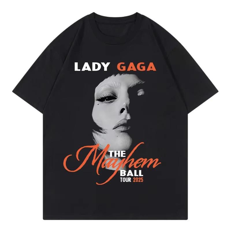 

Lady Gaga The Mayhem Ball Tour Merch T Shirt High Street Fashion Trend Tshirt Men Women Casual Shortsleeved top y2k 4XL