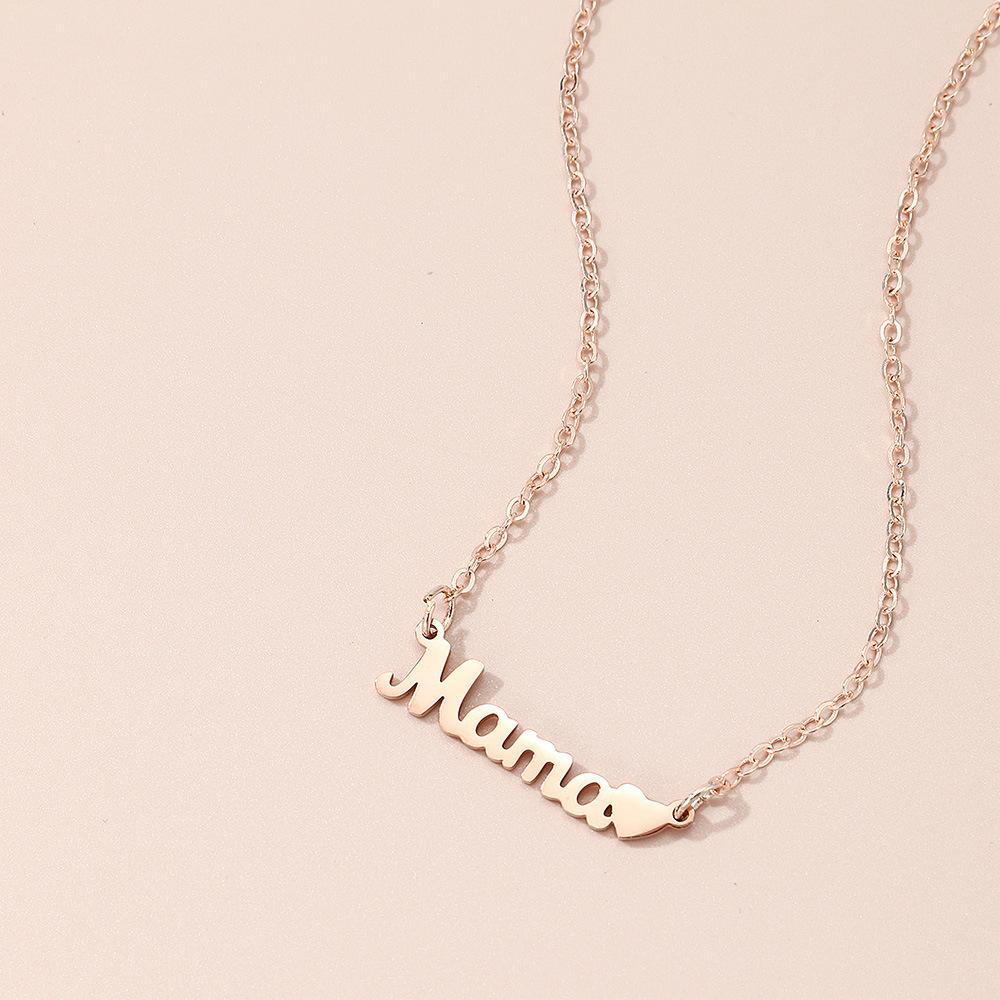 Necklace Titanium Steel Names Alphabet Diamond Follow Multi -style Machining Stainless Steel Jewelry Necklace