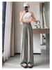 2026 Women's High-Waisted Ice Silk Wide-Leg Pants – Summer Slimming, Loose, Casual, and Cool