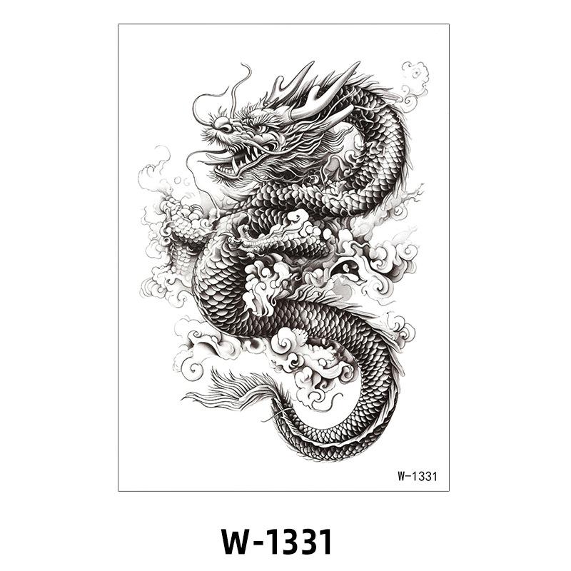 Tattoo Sticker Half Arm Waterproof Long-Lasting Disposable Tattoo Male And Female Flower Arm Tattoo Sticker