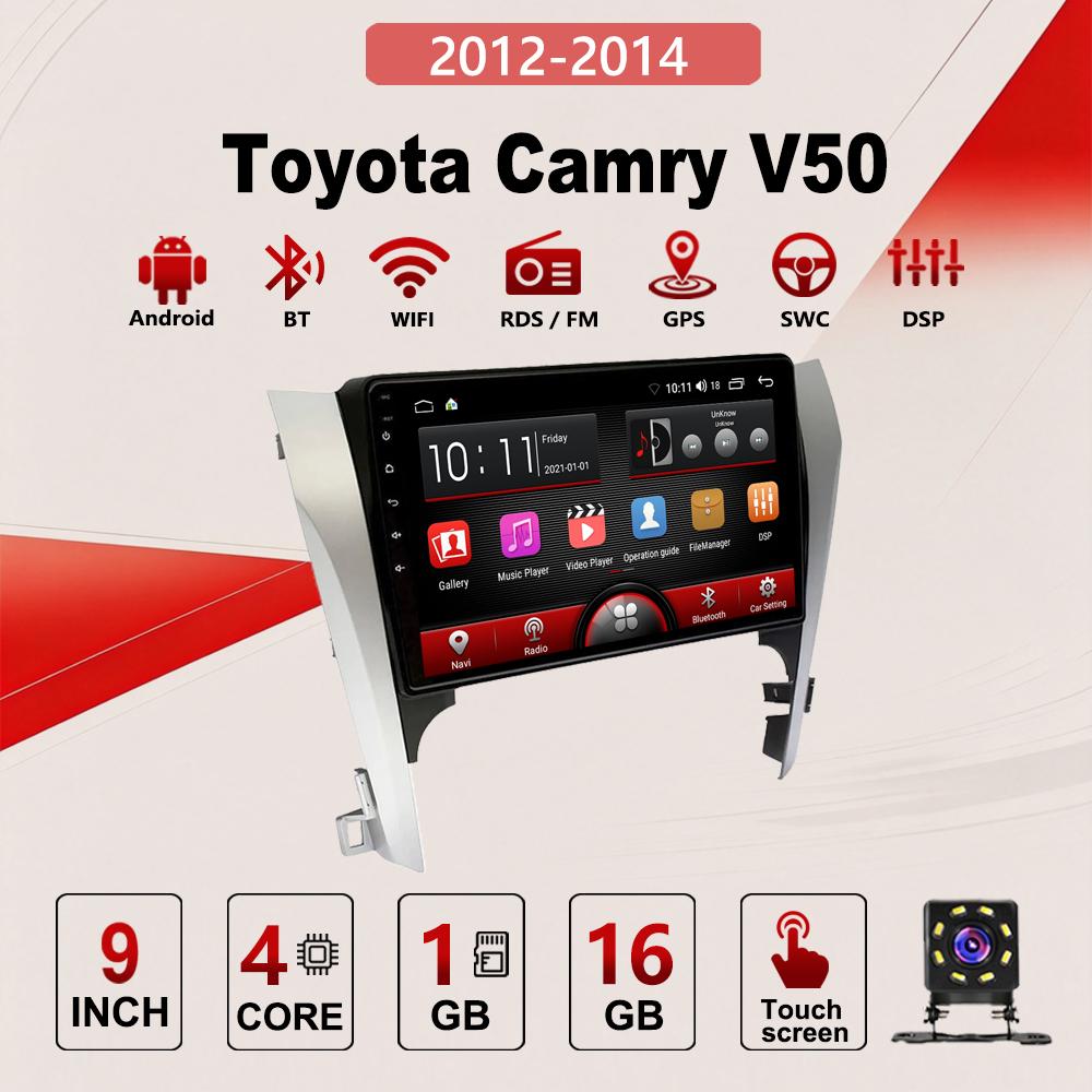 2Din Android Car-Play Car Radio,Toyota Camry V50 2012-2014,Multimedia Player Head Unit Stereo GPS Navigation BT WIFI,2+32GB