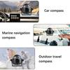 Car Compass Dashboard Cluster Ornaments Portable Compass Navigation Electronic Sea Pivoting Automotive Gauge For Marine Boat