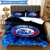 3PCS Arema Football club Printed Soft Bedding Set,Including 1pc Duvet Cover And 2pcs Pillowcases Perfect for Bedroom, Dormitory, Fan gift