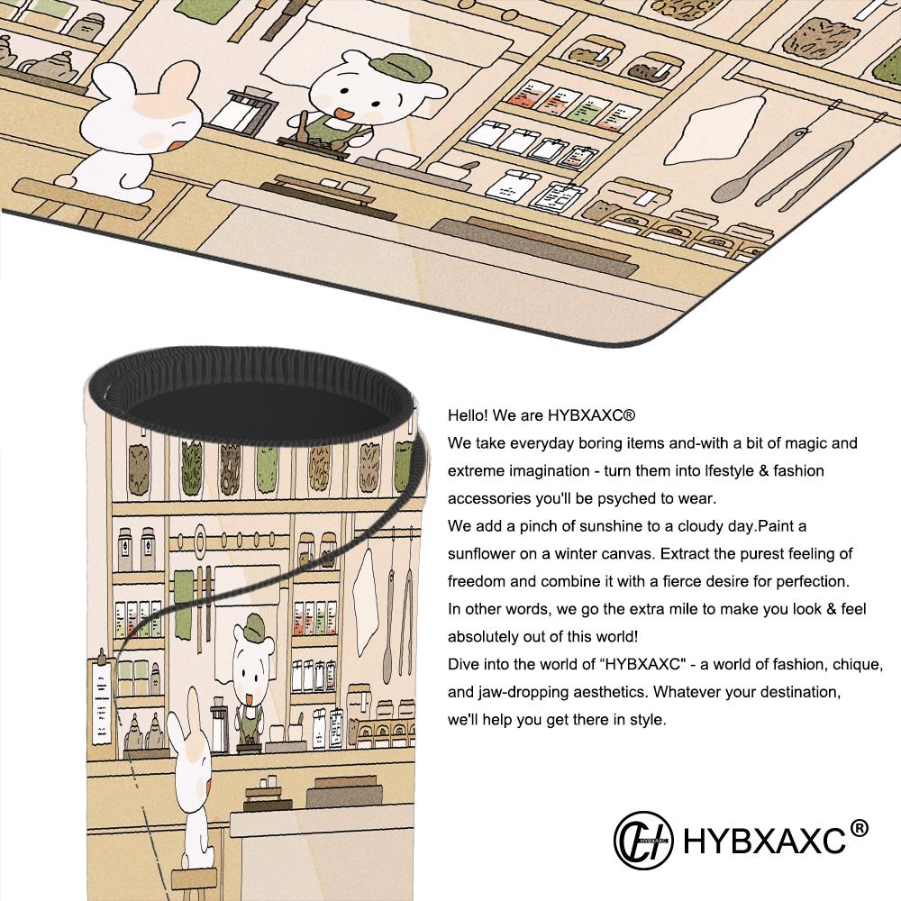 HYBXAXC Kawaii Beige Japanese Anime Large Mouse Pad XXL Gaming Mousepad Desk Accessories for Laptop 400x900 Non-Slip Rubber Base