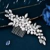Fashionable Luxury Pearl Silver Hair Clip Elegant Bride Wedding Hair Accessories Party Banquet Daily Women's Hair Clip Hair Comb