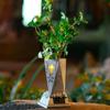 Resin Solar Cemetery Vase Solar Powered Hand-Painted Decorative Grave Flower Vase Cross Ornament Memorial Floral Holder
