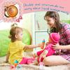 Pretend Play Baby Doll Care Feeding Set Toy Doll Accessories Set with Pacifier Disappearing Milk & Juice Bottles Tableware Gift