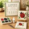 Handicraft Supplies for Home Sea Glass Mosaic Art Kit, Flower Insect DIY Unique Birthday Presents Her Craft Kit with Colorful Pieces Adults Beginners,