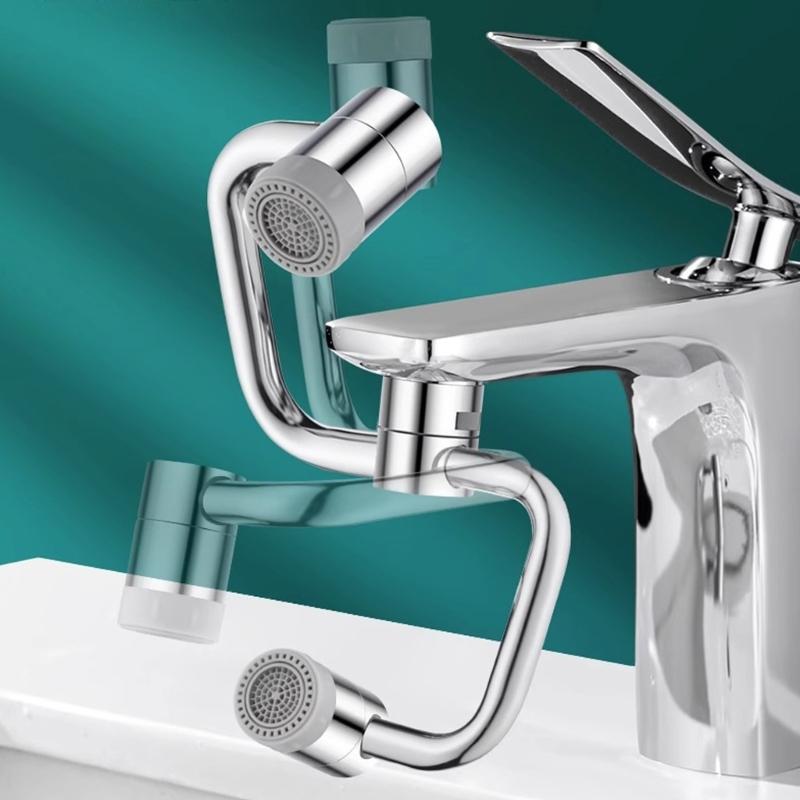 1080° Turning Tap Attachment 360 Degree Flexible Motion Metal For Bathroom Sink Cleaning