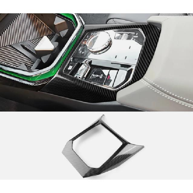 For BMW X3 G45 2025-2025 Center Gear Shift Panel Cover ABS Carbon Fiber Print